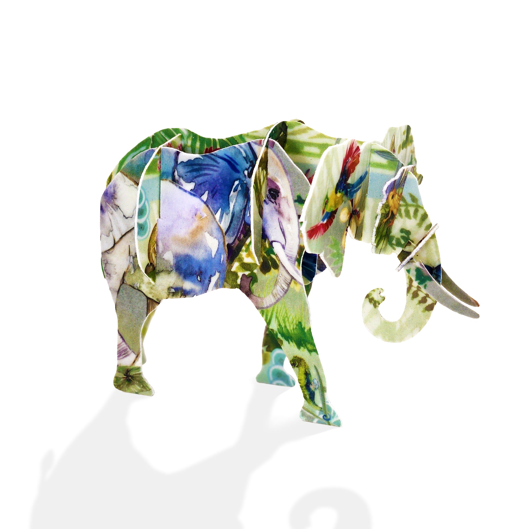 Elephant Sculpture - with Artist Forest Print