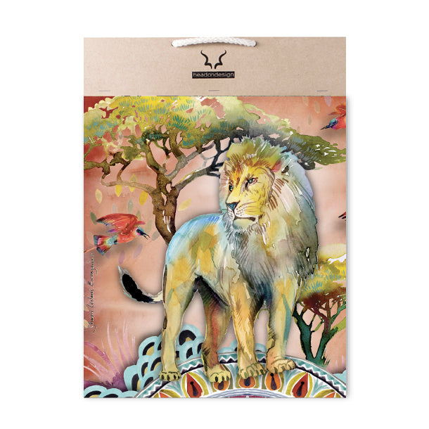 Lion Sculpture - with Artist Print