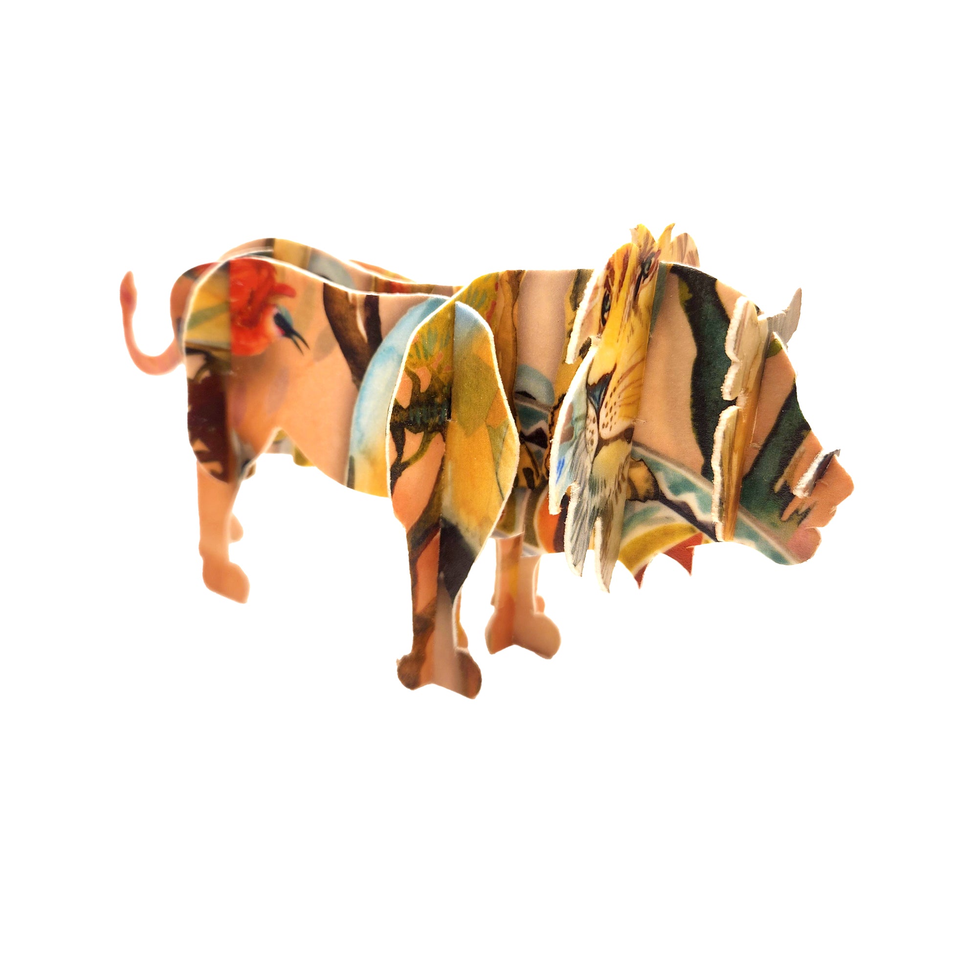 Lion Sculpture - with Artist Print