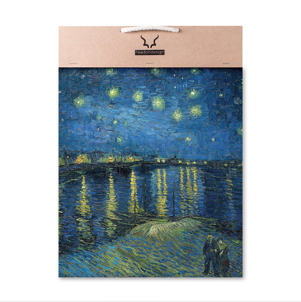 Elephant Sculpture - with van Gogh Art Print