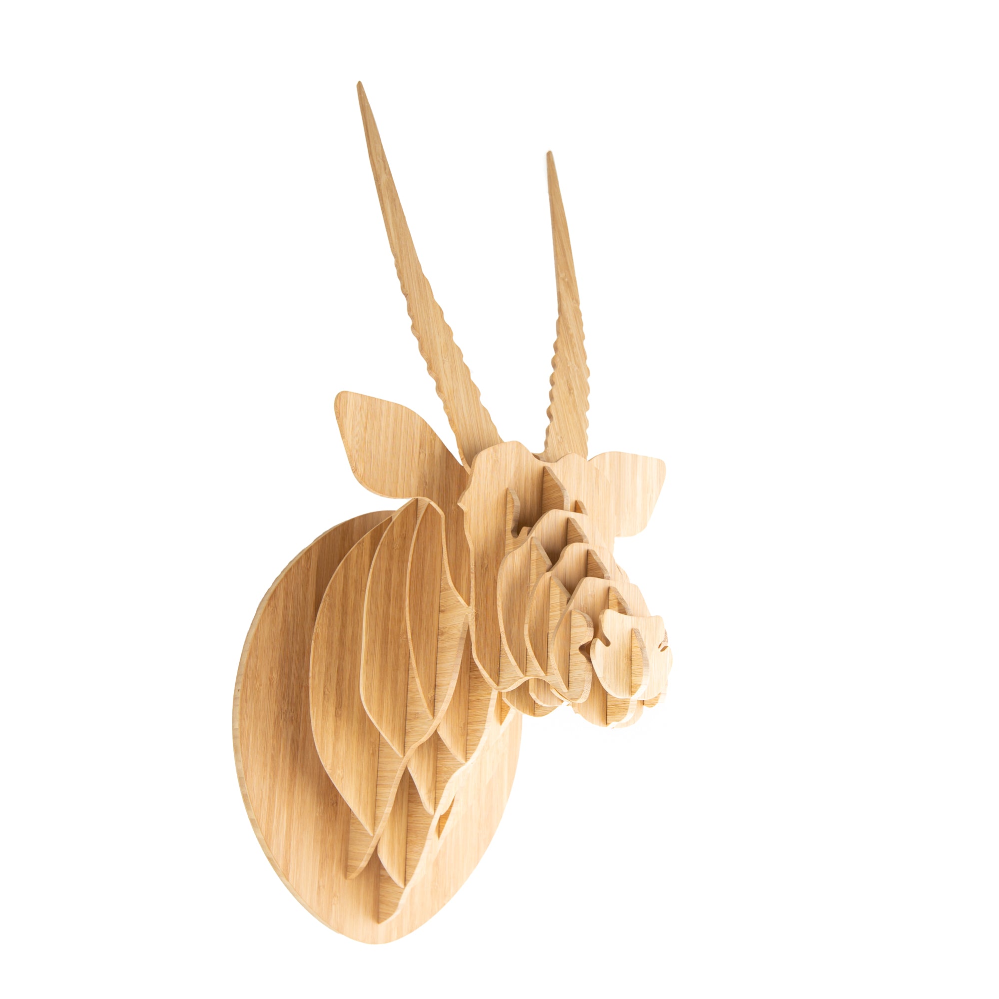 Oryx Trophy Head in Bamboo, Head On Design, recycled paperboard