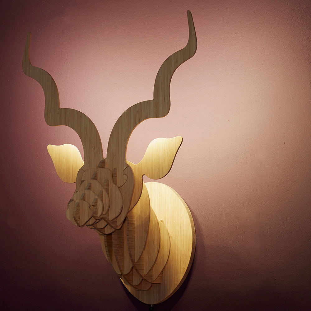 Kudu light in Bamboo